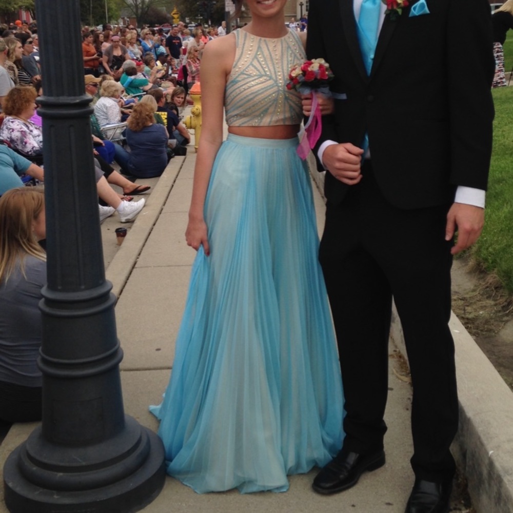 Two-Piece Mac Duggal Prom dress